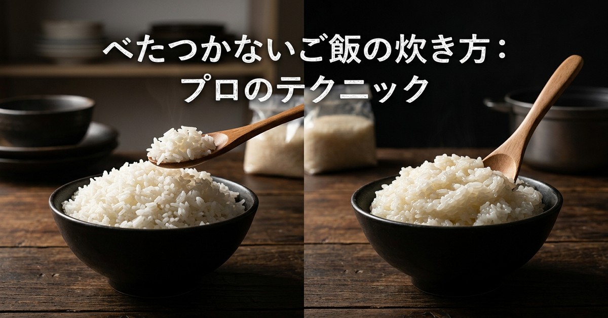 プロが解説する、ご飯がベタつかない炊飯の科学と実践