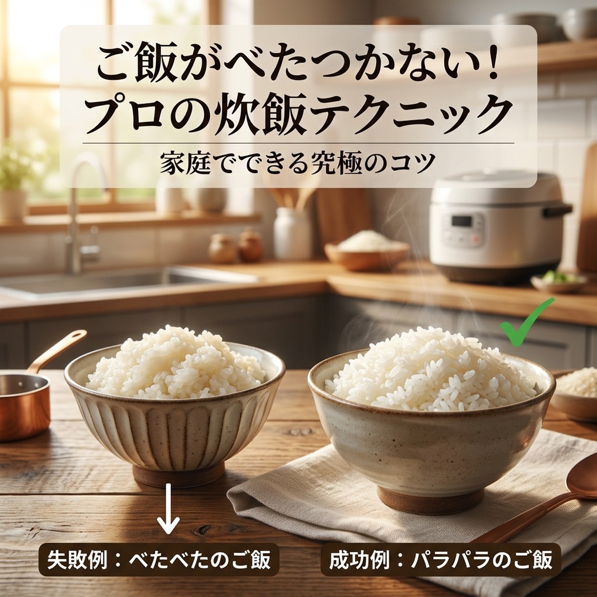 プロが解説する、ご飯がベタつかない炊飯の科学と実践