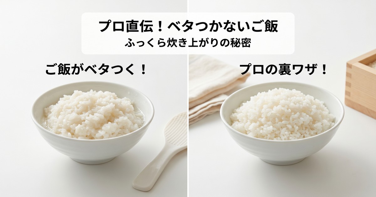 プロが教える！ご飯をベタつかせない炊き方の全知識