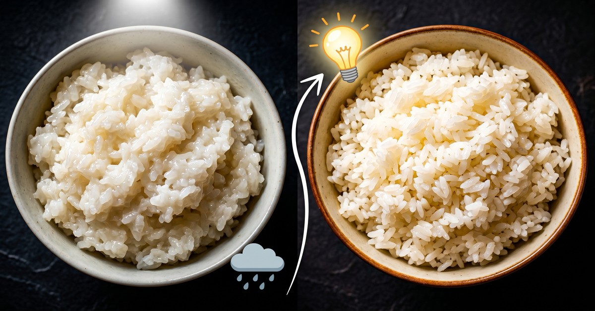 Before vs After Comparison — プロが教える！ご飯がベタつかないように炊く魔法の裏ワザ