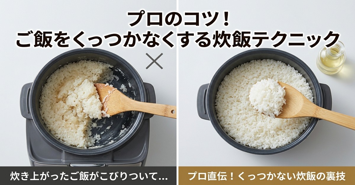 プロが解説する、ご飯がベタつかない最適な炊き方の全貌