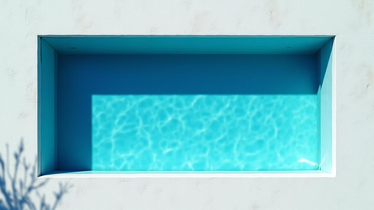 エフシアリスによるモダンなプール建築の俯瞰図