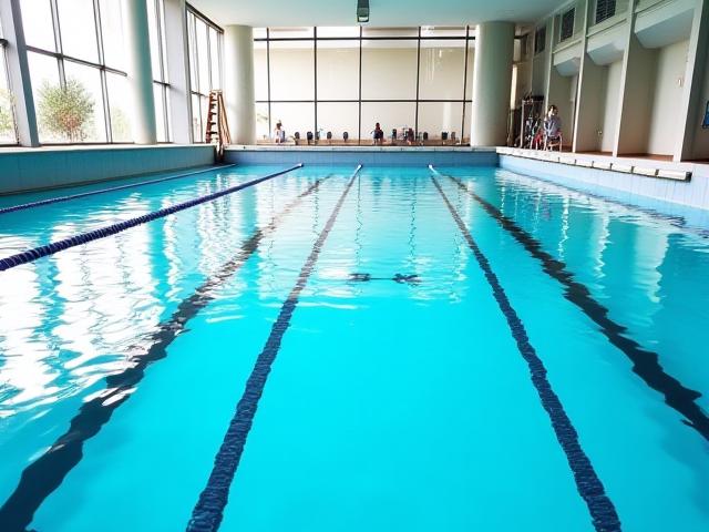 高校水泳部プールの競技用改修