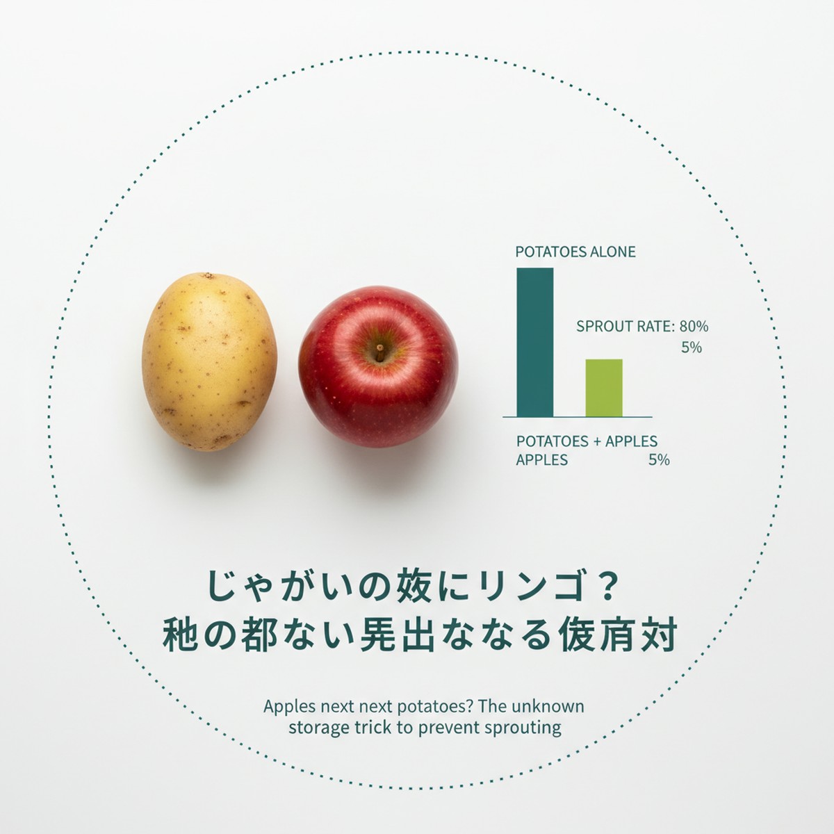 じゃがいもの芽止めにリンゴは本当に有効？科学的根拠と実践方法を徹底解説
