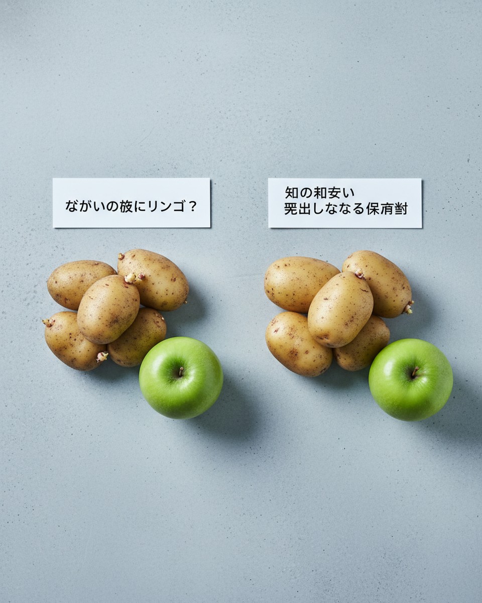 じゃがいもの芽止め：リンゴを使った賢い長期保存法