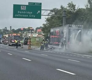Semi-truck hauling race car catches fire on I-40 in Jefferson County