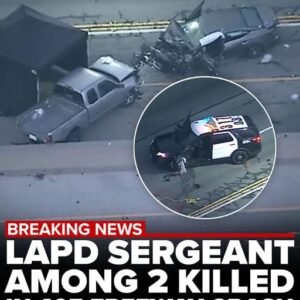 LAPD sergeant among 2 killed in crash on 405 Fwy through Sepulveda Pass; all SB lanes closed